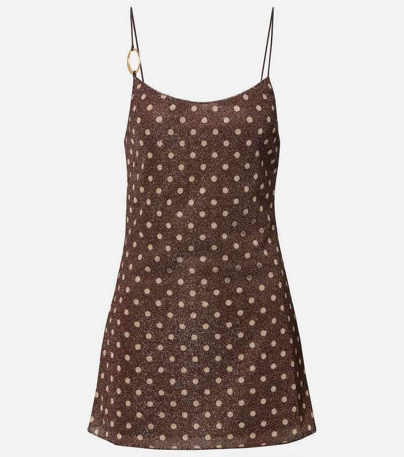 Oseree Lumiere polka-dot minidress