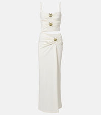 Christopher Esber Mineral Stone cutout jersey maxi dress