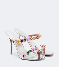 Amina Muaddi Vittoria floral embellished sandals