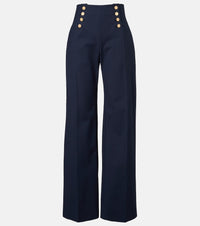Carolina Herrera Alba cotton-blend wide-leg pants