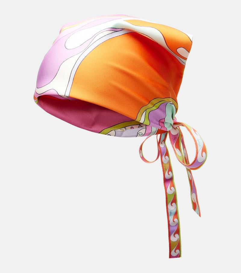 Pucci Orchidee silk twill head wrap