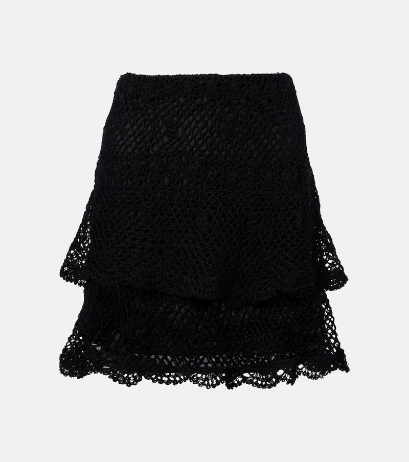 Anna Kosturova Florence cotton crochet miniskirt