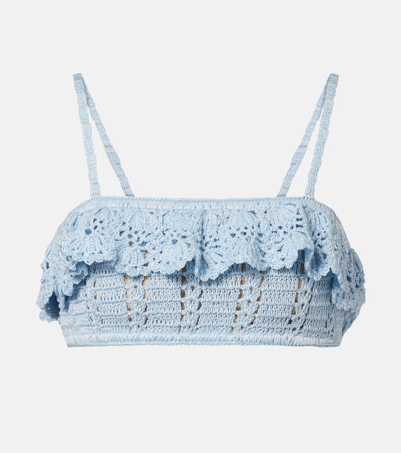 Anna Kosturova Crochet cotton bra top