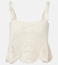 Anna Kosturova Rose crochet cotton top
