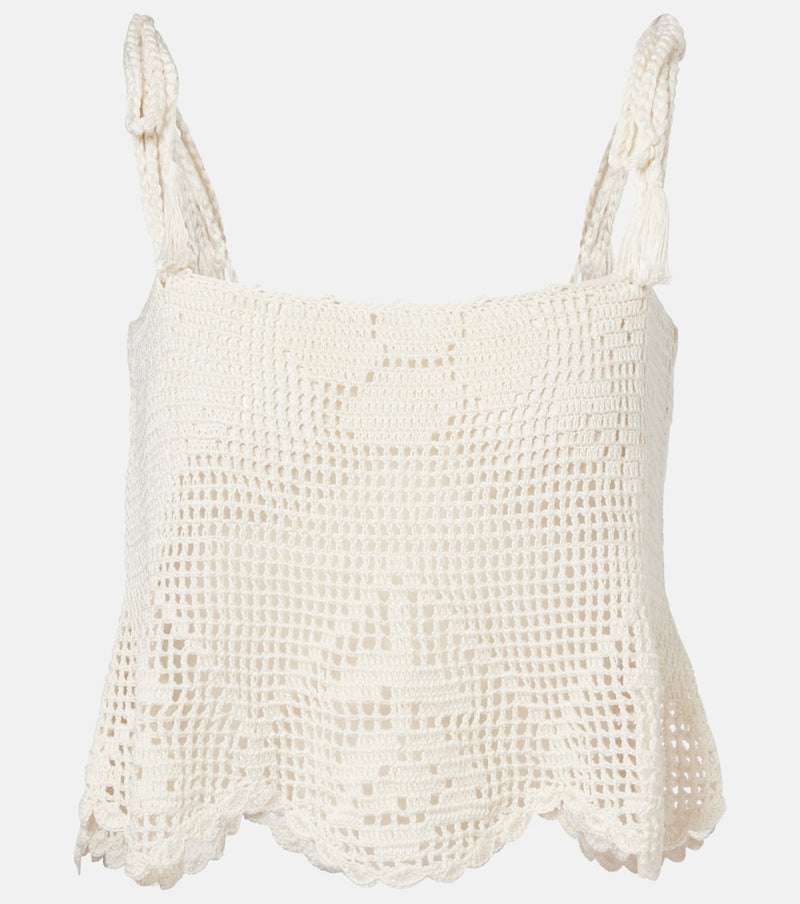 Anna Kosturova Rose crochet cotton top