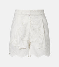 Erdem Embroidered mesh shorts