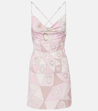 Pucci Occhi draped satin jersey minidress