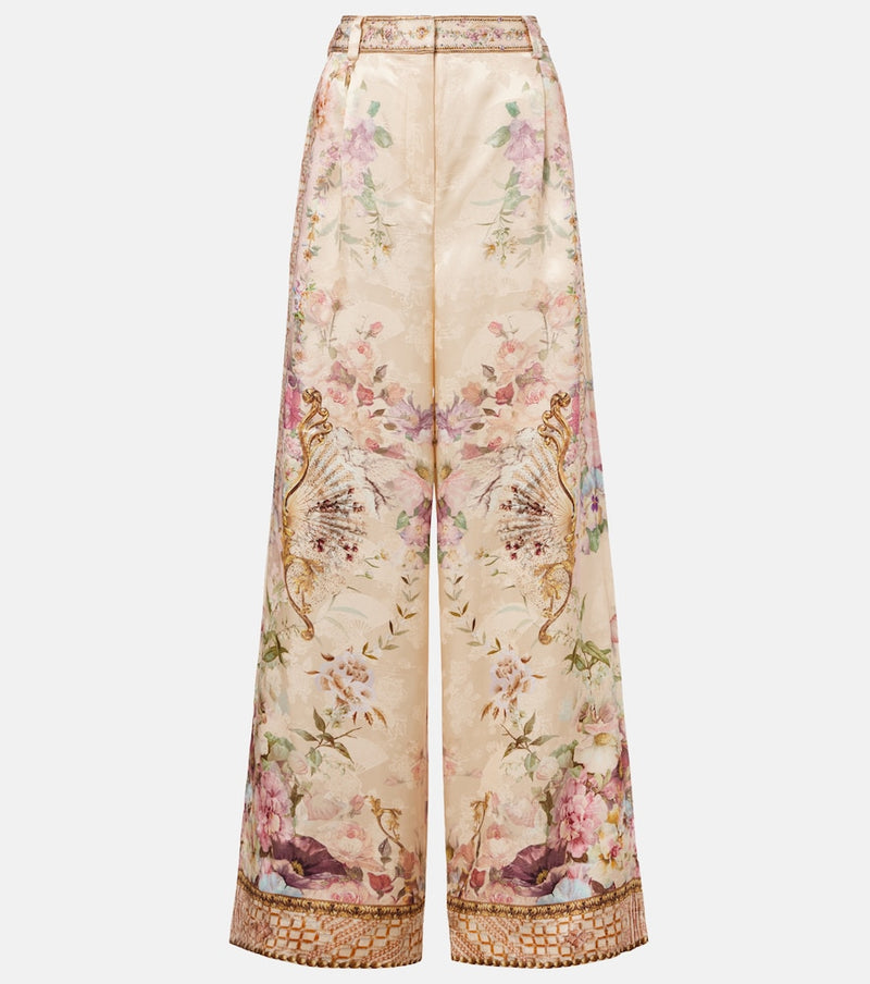 Camilla Printed wide-leg pants