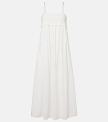 Posse Danielle lace-trimmed cotton midi dress