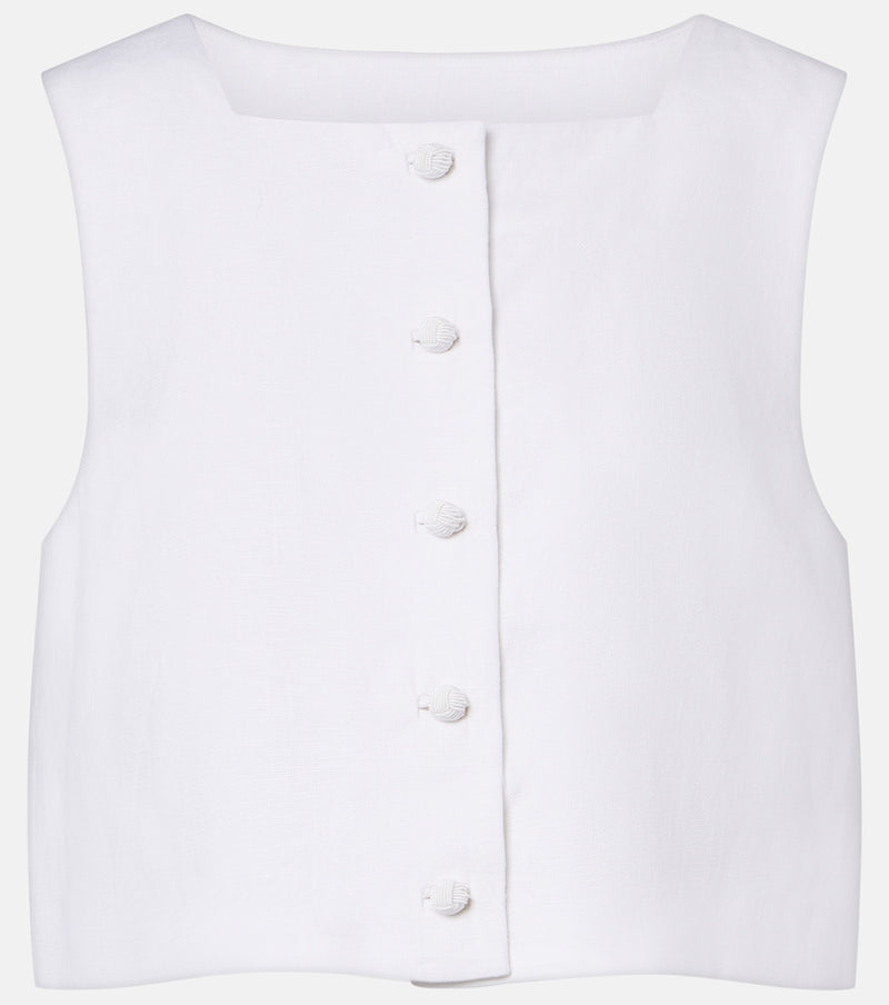 Posse Rio linen crop top
