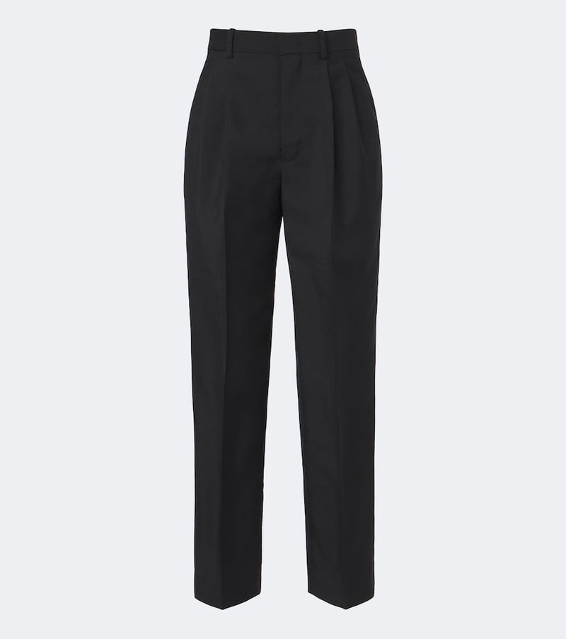 Jil Sander Pleated wool and mohair straight pants