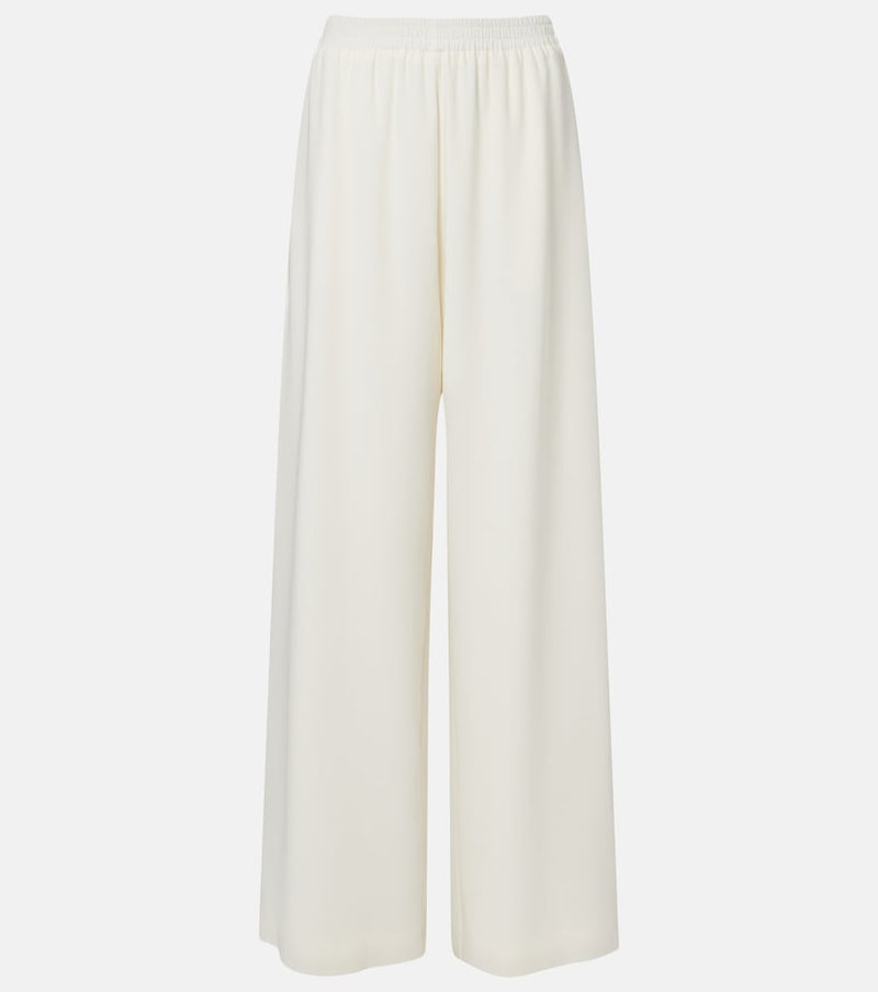 Oscar de la Renta Silk-blend georgette wide-leg pants