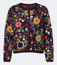 Etro Floral embroidered wool cardigan