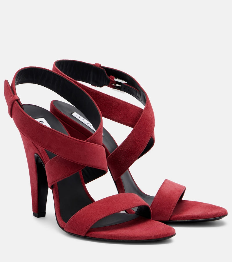 Alaia Cone suede slingback sandals