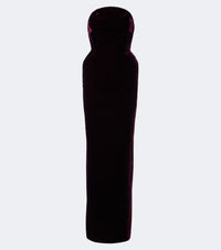 Mugler Velvet bustier gown
