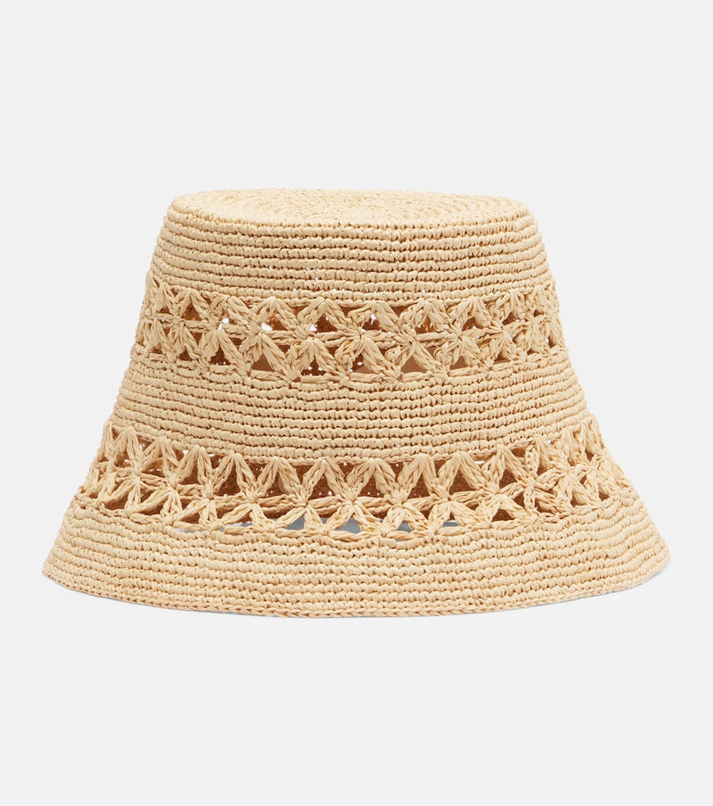 Zimmermann Raffia bucket hat in Natural