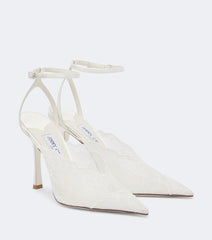 Jimmy Choo Bridal Faiz lace and leather pumps