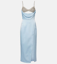 Rachel Gilbert Celestia crepe satin cocktail dress