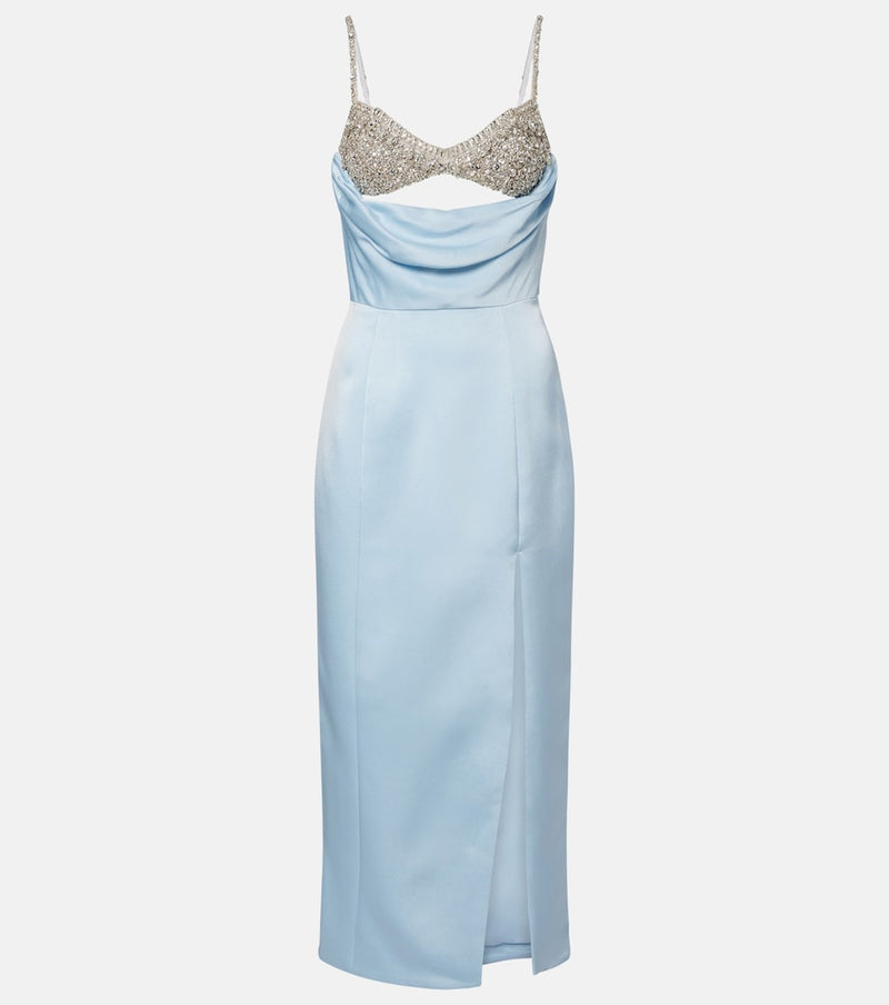 Rachel Gilbert Celestia crepe satin cocktail dress