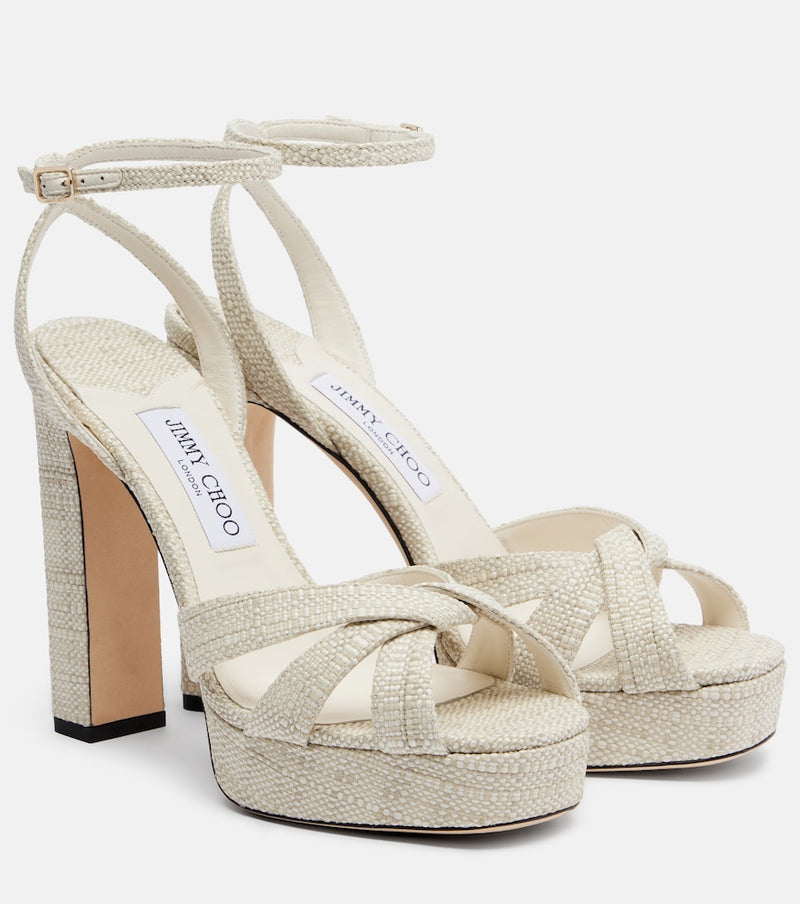Jimmy Choo Kove woven platform sandals