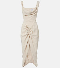 Vivienne Westwood Panther draped ruched midi dress