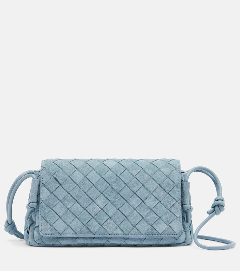 Bottega Veneta Notturno Intrecciato suede crossbody bag