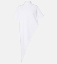 Alaia Asymmetric cotton jersey T-shirt