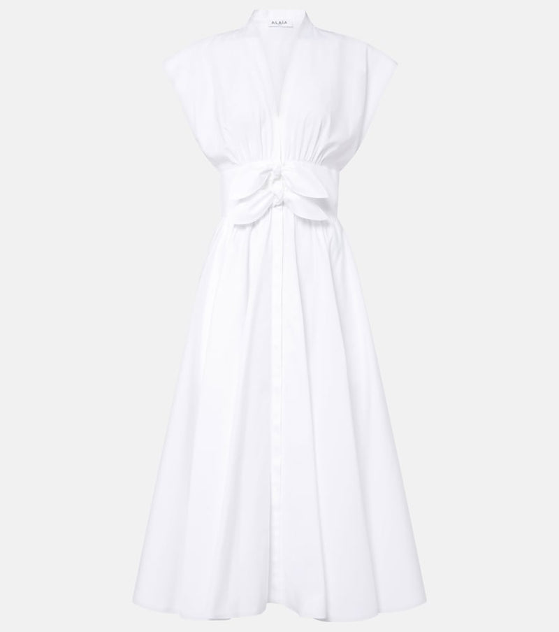Alaia Cotton poplin midi dress