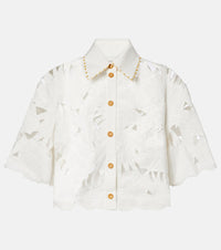 Zimmermann Mahon embroidered cotton poplin shirt