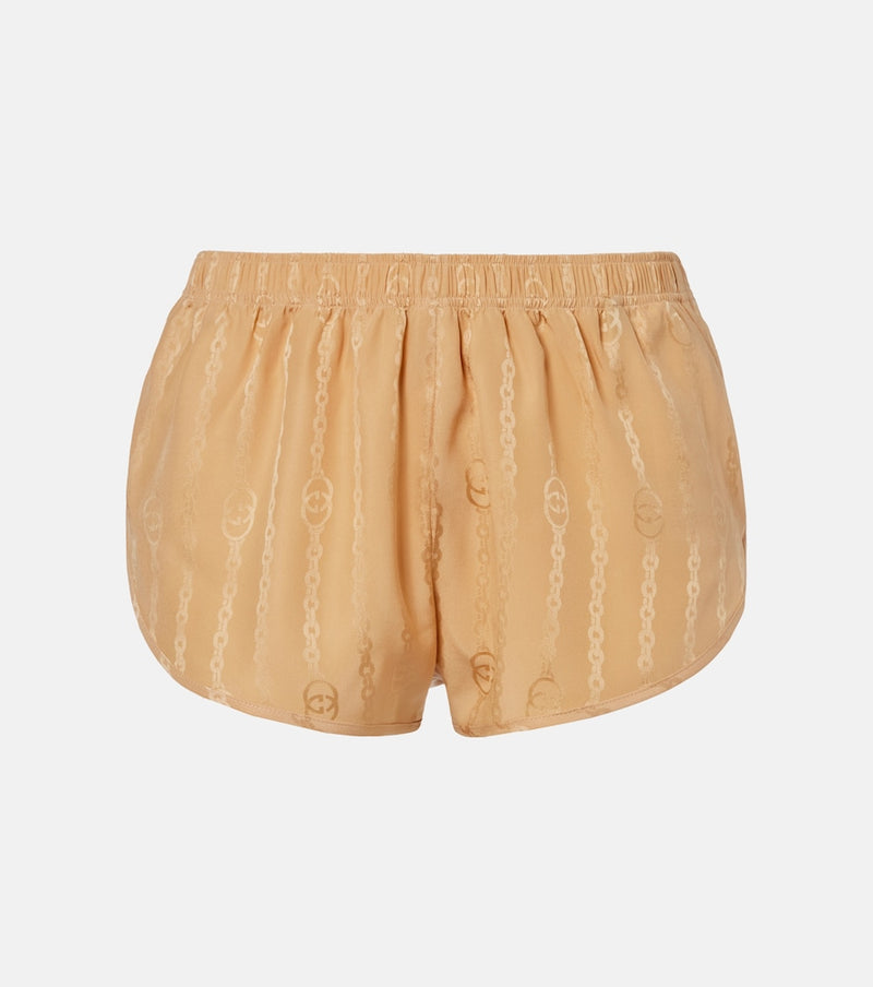 Gucci Interlocking G silk jacquard shorts