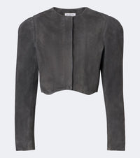 Alaia Cropped suede jacket