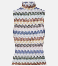 Missoni Knitted lame tank top