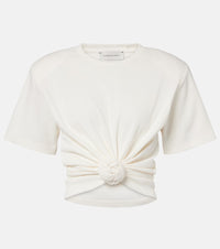 Magda Butrym Cropped cotton-blend T-shirt