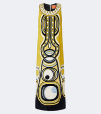 La DoubleJ Totem printed cotton midi dress