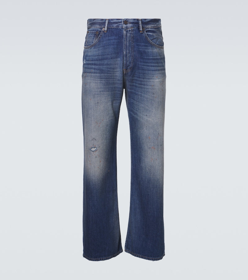 Acne Studios 2021 distressed wide-leg jeans