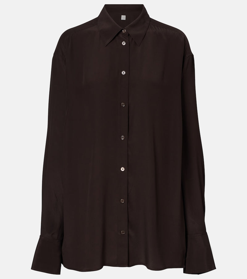 Toteme Silk crepe shirt in Brown