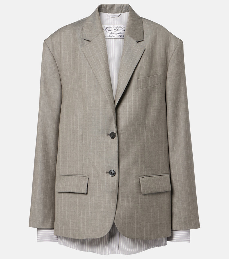 Acne Studios Striped wool jacket