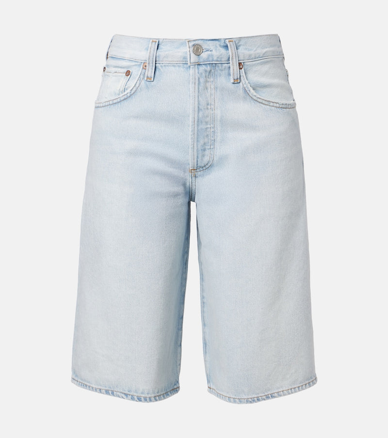 Agolde Ramona denim Bermuda shorts in Tangent