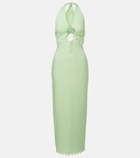 Cala de la Cruz Orly halterneck linen midi dress