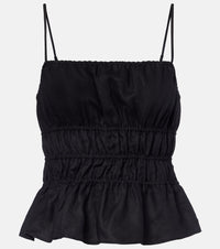 Staud Ayla linen crop top