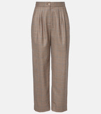 Blaze Milano Glassy checked virgin wool straight pants