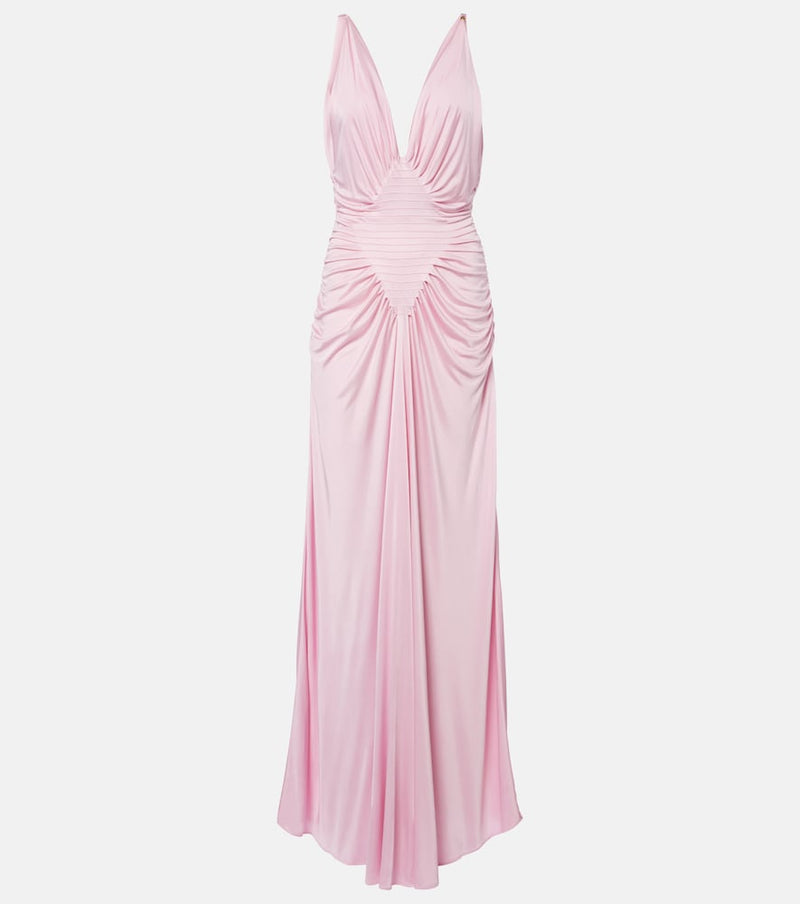 Versace Draped jersey gown