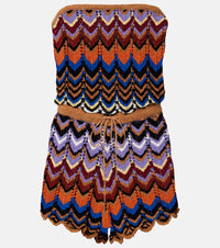 Faithfull Azul crochet cotton-blend romper