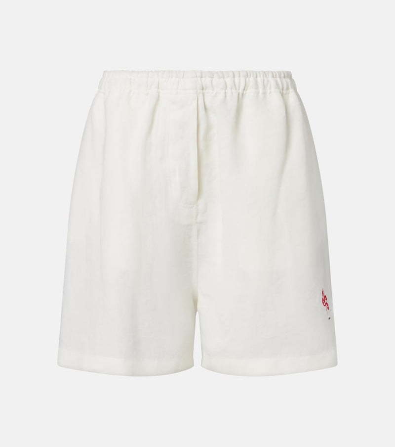 Prada Oversized linen Bermuda shorts