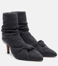 Chloe Ribbed-knit sock boots