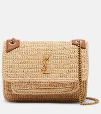 Saint Laurent Niki Mini raffia crossbody bag