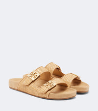 Tory Burch Mellow raffia-effect slides