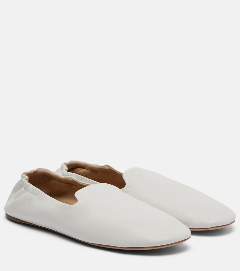 The Row Casa leather slippers
