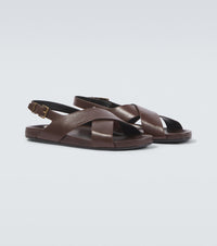 Saint Laurent Helios Cassandre leather sandals
