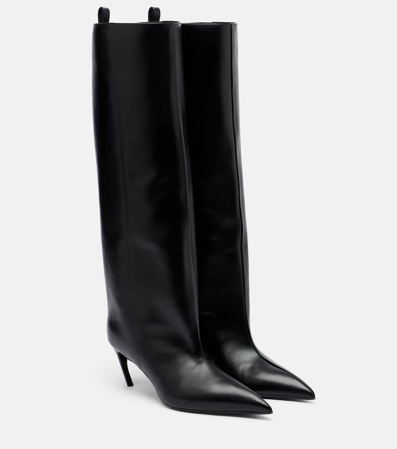 The Attico Lea leather knee-high boots